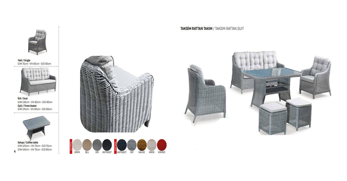 Taksim Rattan Bahçe Mobilyaları